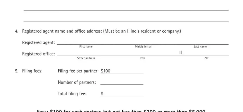 Filling in segment 2 in illinois partnership act form