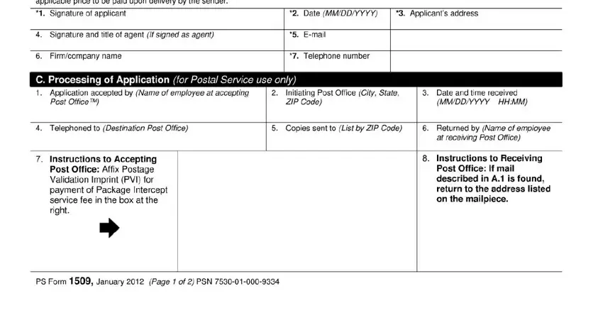 Filling in segment 2 of usps 2012 form pdf