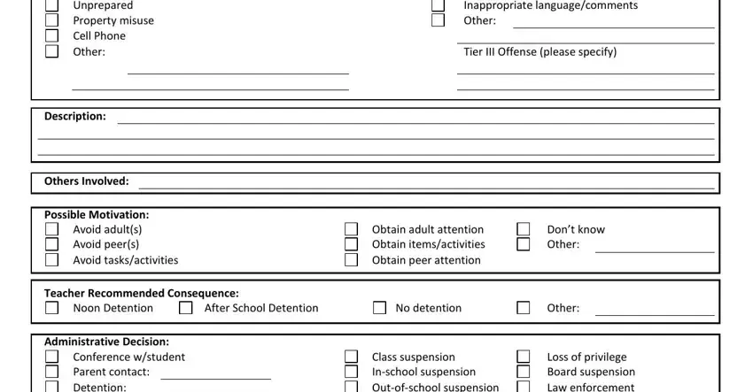 Find out how to fill out office discipline referral form stage 2