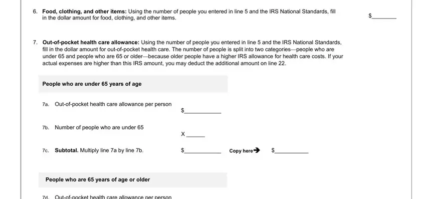 b Number of people who are under, Copy here, and fill in the dollar amount for in Official Form 122A 2