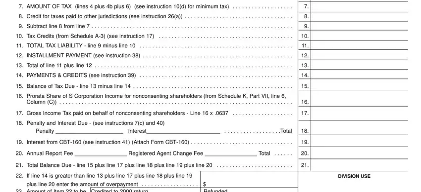 Step # 2 for submitting Form Cbt 100S