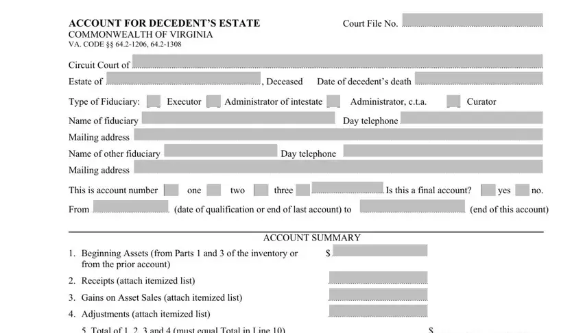 Filling in part 1 of virginia form cc 1680