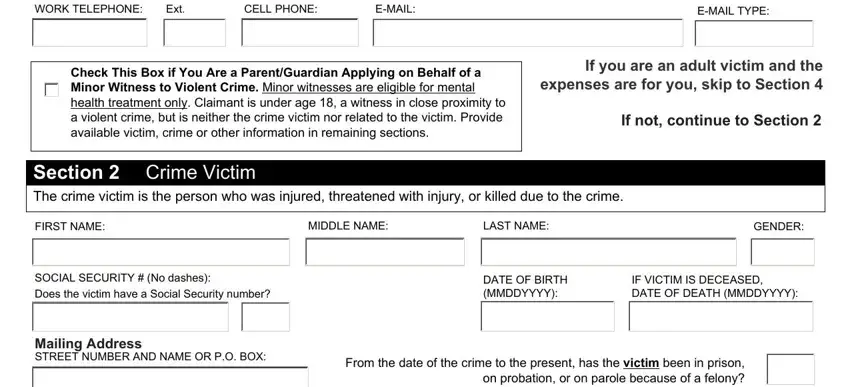 Crime Victim, EMAIL, and Check This Box if You Are a of Form Vcgcb Vcp 005
