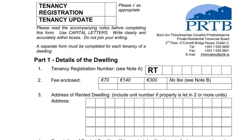 tenancy registration form conclusion process outlined (stage 1)