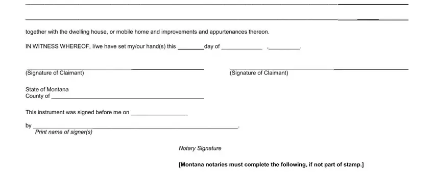 Find out how to fill out homestead exemption montana stage 2
