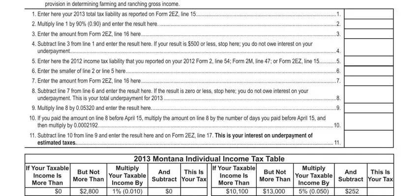 Montana Form 2Ez conclusion process described (portion 5)