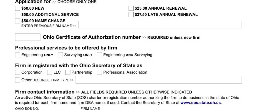 Part no. 1 of submitting Ohio Form 3011