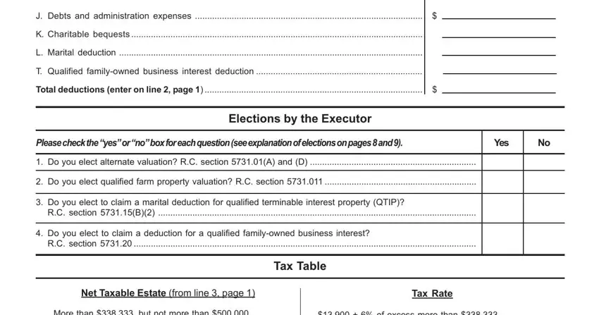 Part number 5 of submitting Ohio Form Et 2