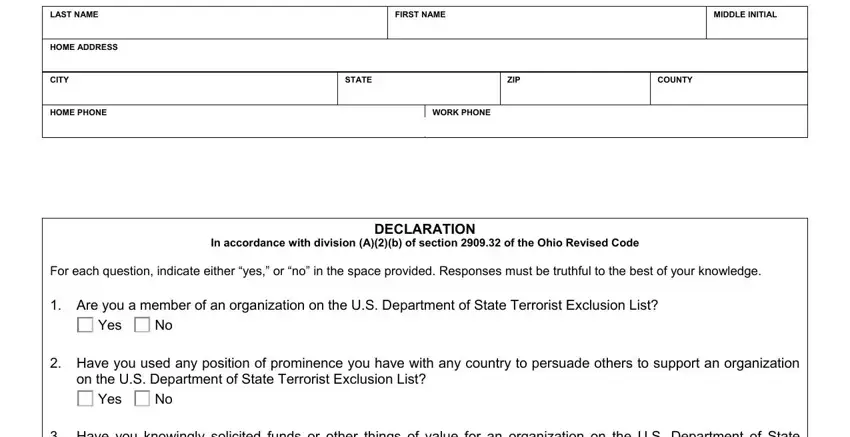 Ohio Form Hls 0037 writing process described (step 1)