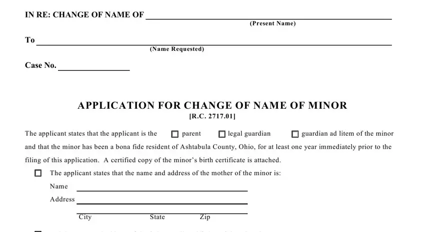 Ohio Form Prb Nc Acnm completion process detailed (step 1)