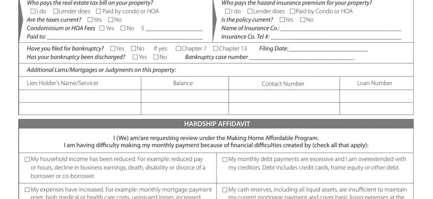 Step # 2 in filling out program request mortgage assistance