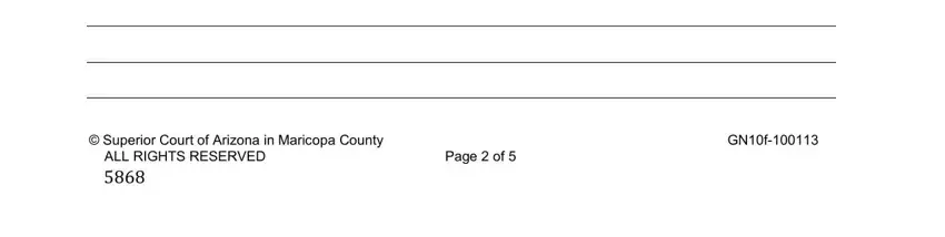 Filling in section 4 in blank maricopa county motion form