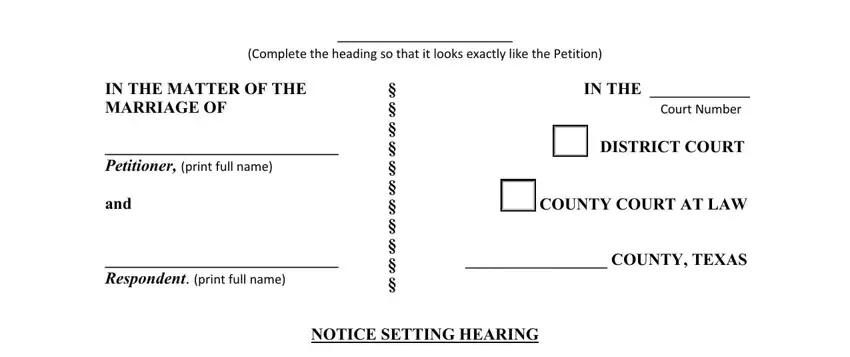 Stage # 3 for submitting motion for hearing form