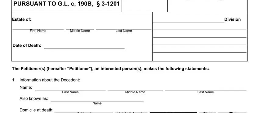 Filling out section 1 in 170 mpc form