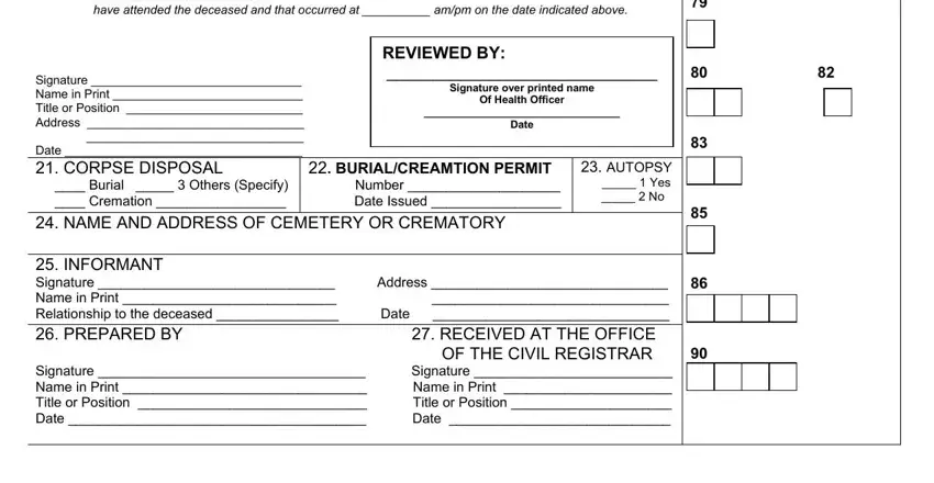 Completing segment 3 of death certificate form download