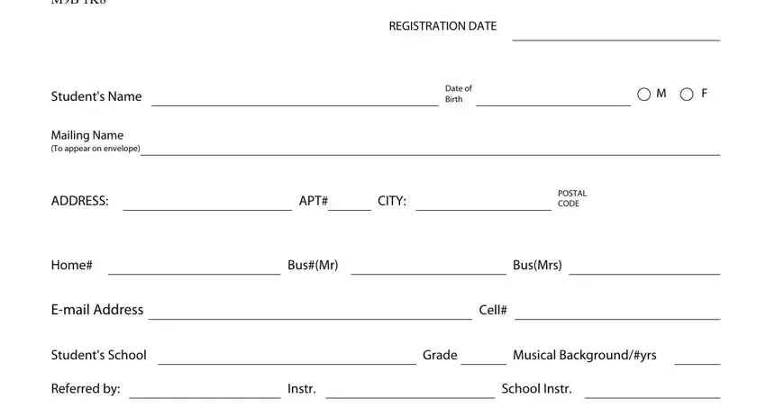 Part no. 1 of completing admission form format pdf