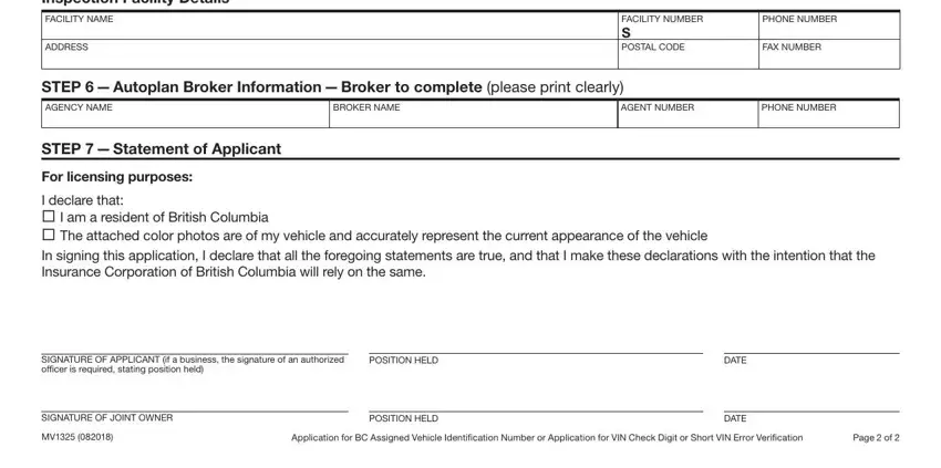 Filling out part 4 in icbc statutory declaration form