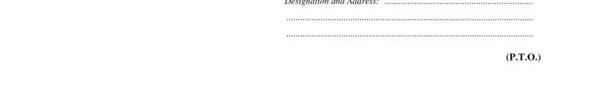 Designation and Address, PTO, and Designation and Address inside death certificate kenya sample