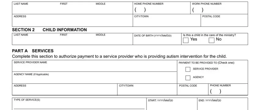 The best way to fill out autism request printable stage 1