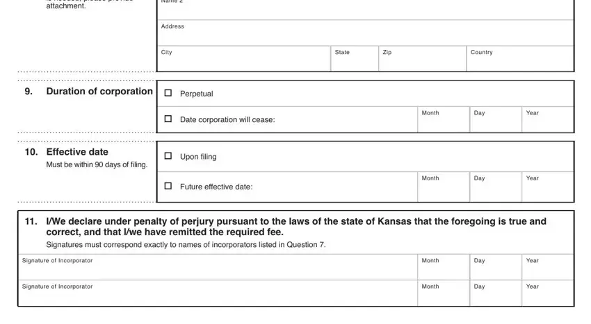 Step number 4 in submitting kansas corporation articles incorporation