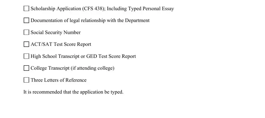 Step number 2 for filling out Form Cfs 438