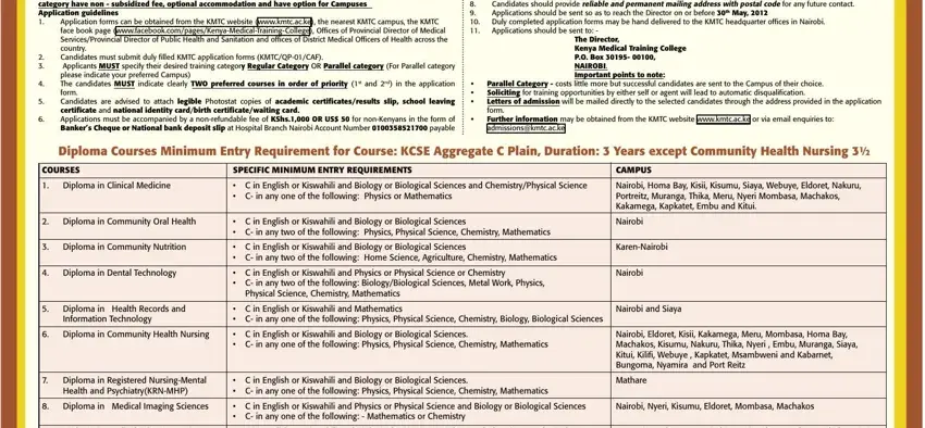 Tips to fill out kmtc fee structure 2021 stage 1