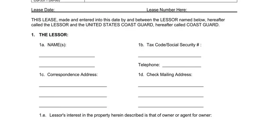 Tips on how to fill out Form Cg 5571 part 1