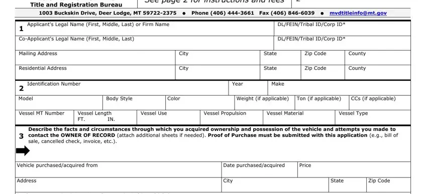 How one can fill out watercraft portion 1