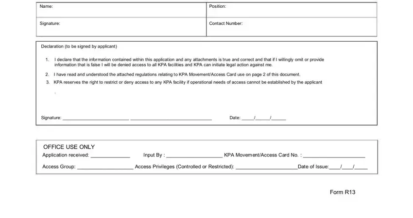 Stage number 2 in submitting portpass application form