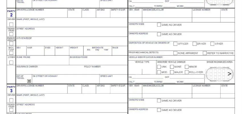 Learn how to complete chp form traffic step 2