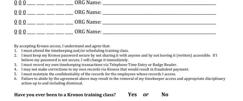Kronos Access Request Form conclusion process detailed (portion 2)