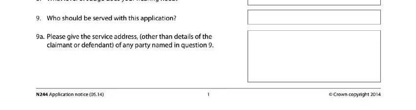 Part no. 3 of filling in form n244