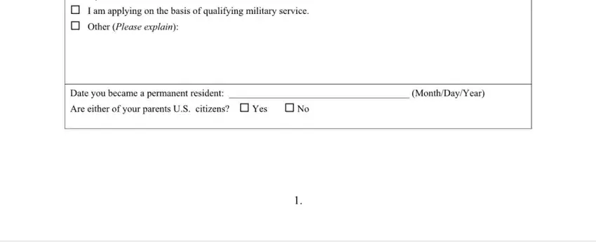 Filling out section 2 of 400 questionnaire