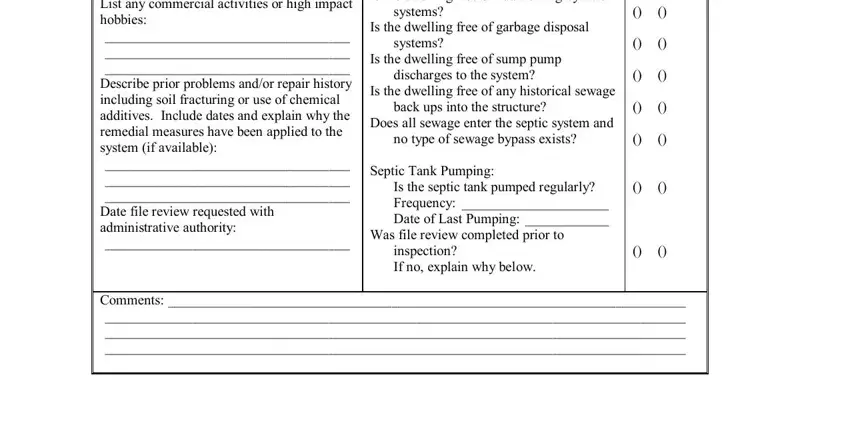 The best ways to fill out septic inspection form printable portion 2