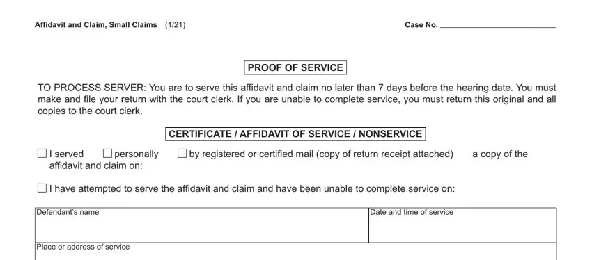 Defendants name, by registered or certified mail, and a copy of the in you claims small