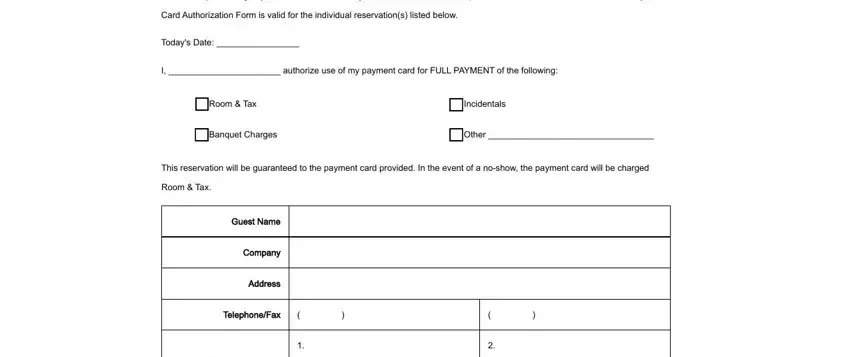 filling in credit card authorization form fillable pdf part 1