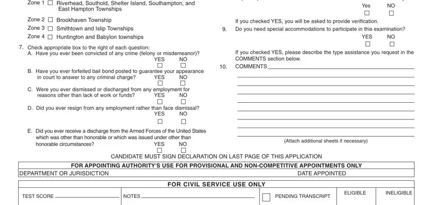 Filling out segment 2 in suffolk county cs 205 part b