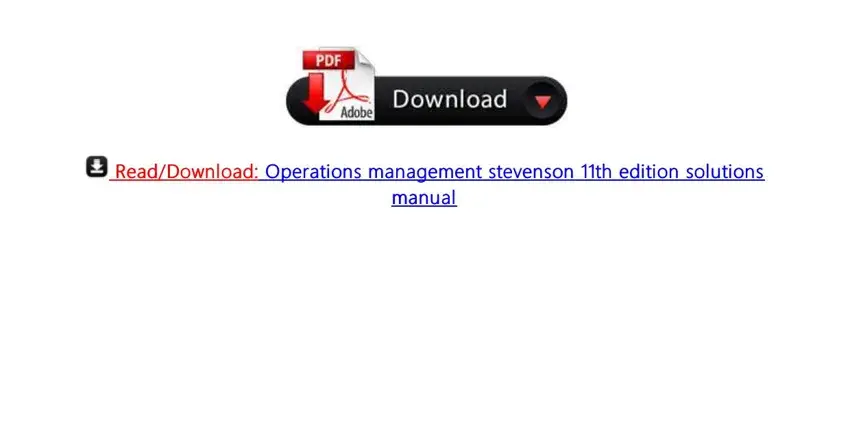 operations management william j stevenson pdf conclusion process outlined (part 1)