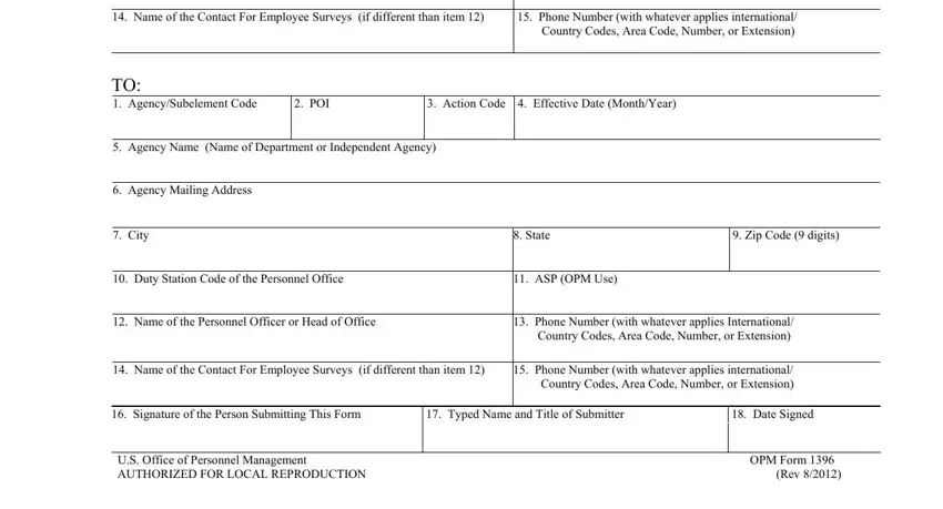 Tips to fill in Opm Form 1396 part 2