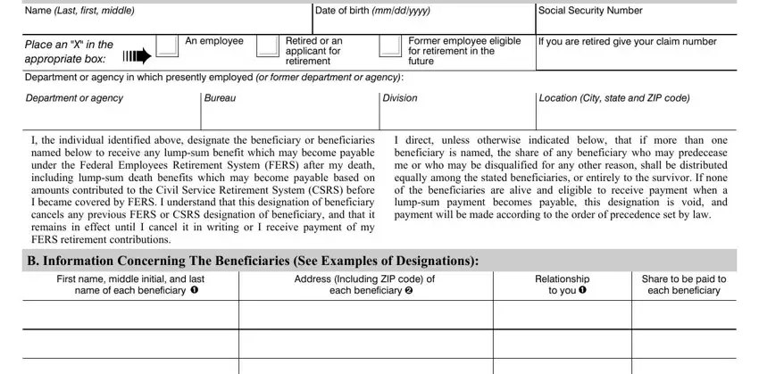 Opm Sf 3102 Form ≡ Fill Out Printable PDF Forms Online