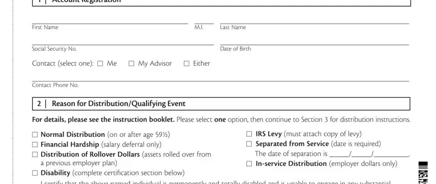 A way to fill in oppenheimer ira distribution request form step 1