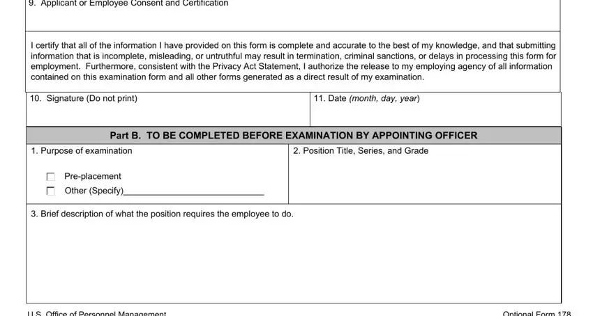 Part no. 2 in filling out optional form 178