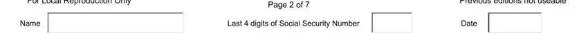 US Office of Personnel Management, Name, and Last  digits of Social Security inside optional form 178