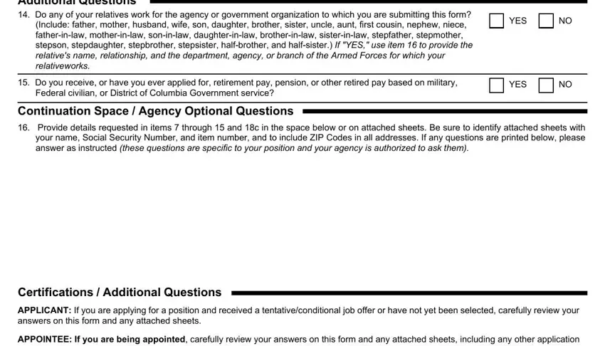 Learn how to prepare Optional Form 306 part 3