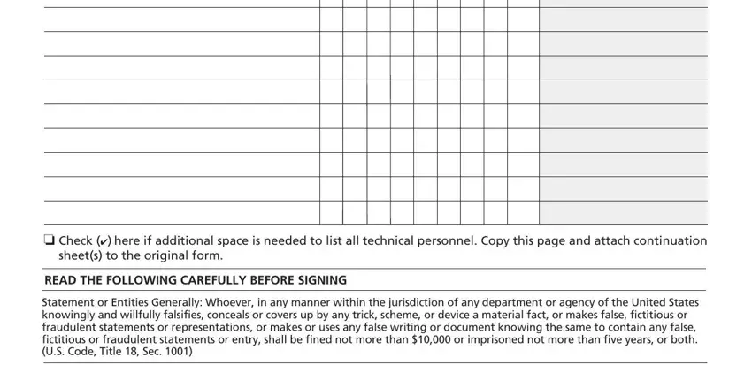 sheets to the original form, Statement or Entities Generally, and READ THE FOLLOWING CAREFULLY in laboratory personnel