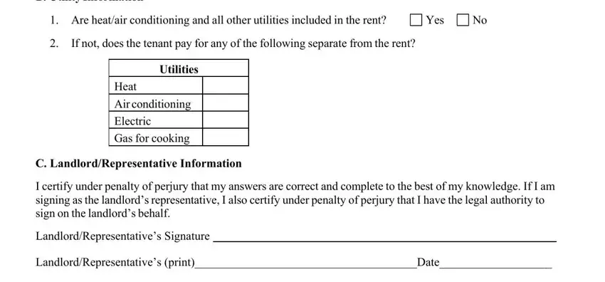 Air conditioning, I certify under penalty of perjury, and Heat inside landlord verification form snap