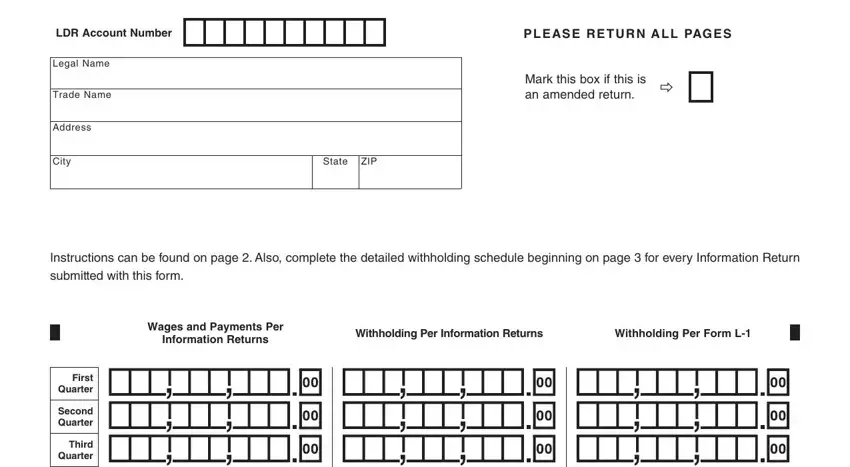 The best way to fill in La R 1203 Form portion 1