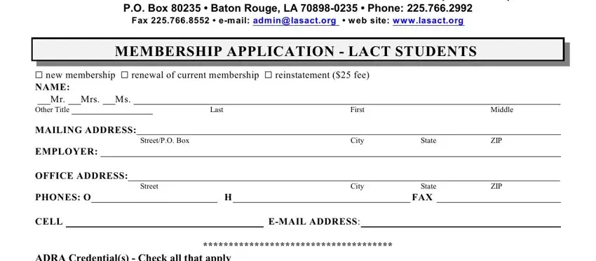 Simple tips to fill out application lact printable portion 1