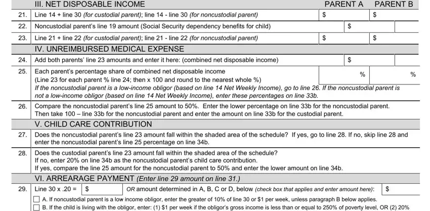 child support ct calculator writing process shown (portion 4)