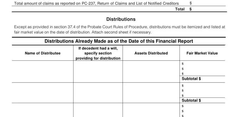 Filling in segment 4 of pc 246 ct probate